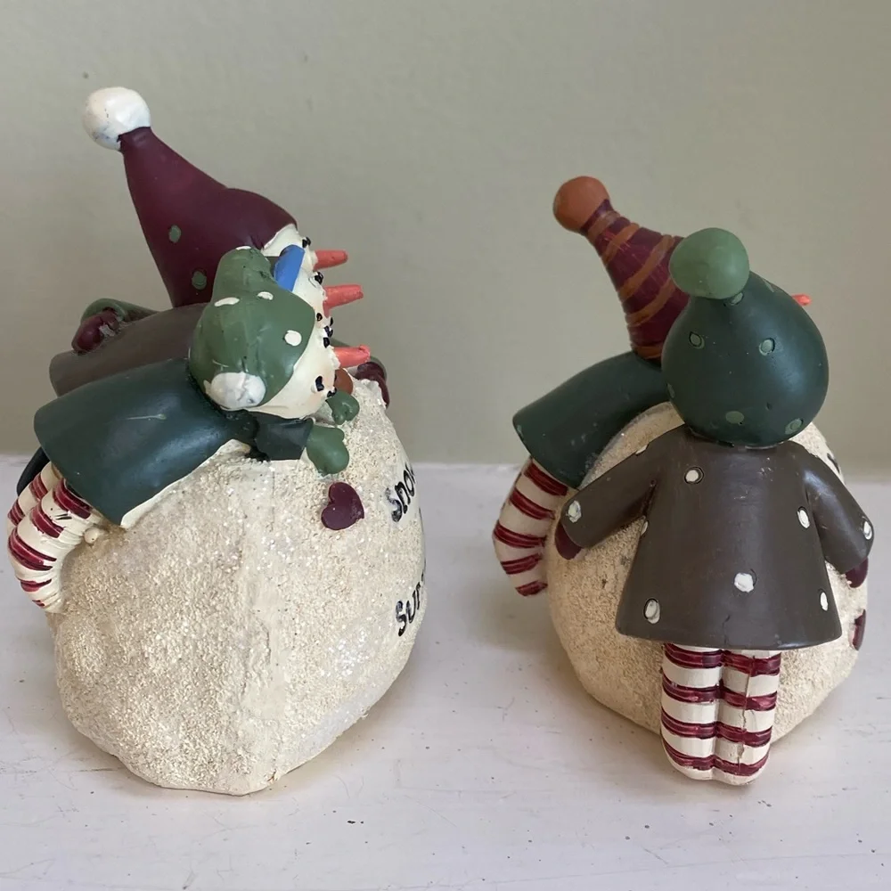 Vintage whimsical snowmen